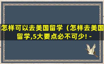 怎样可以去美国留学（怎样去美国留学,5大要点必不可少! - 新航道前程留学）